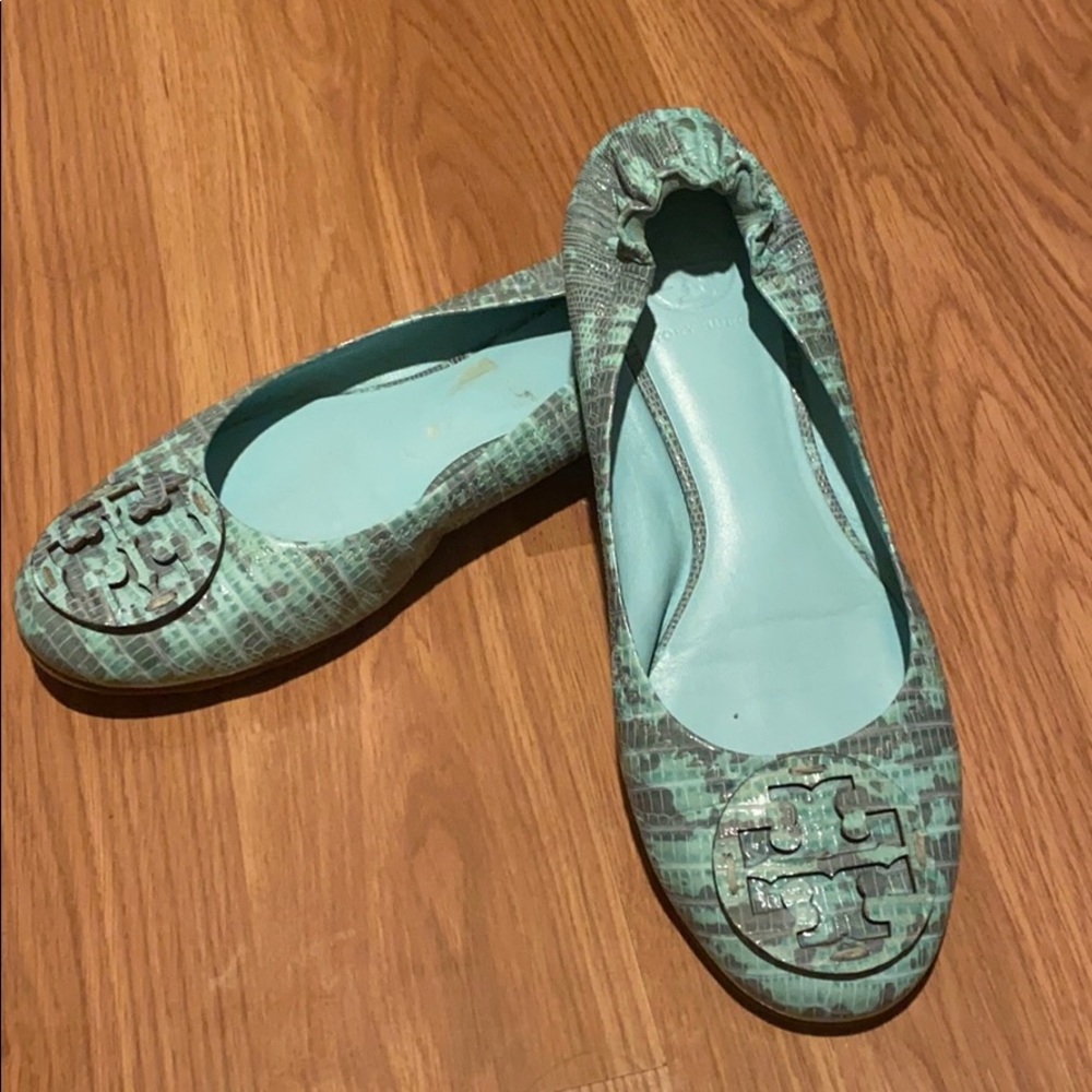Tory Burch snake print leather